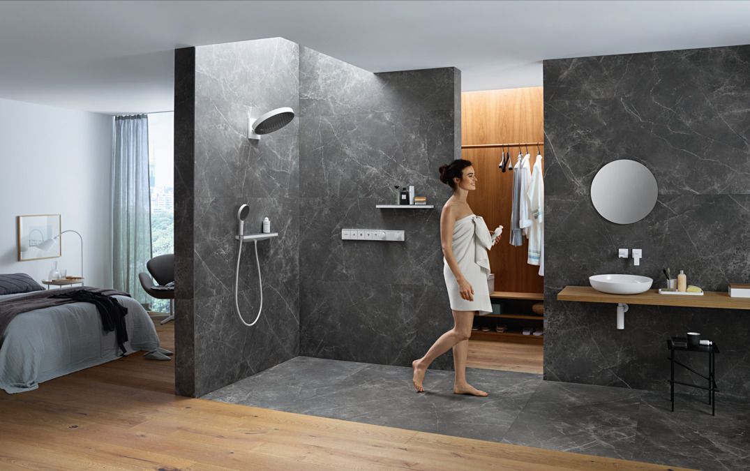 Шланговое подсоединение Hansgrohe FixFit Porter 500 Rainfinity 26843700 левое белый матовый