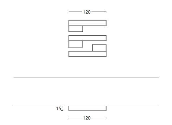 Комплект из трёх полок "Snake" для ванной комнаты BMT IKON IK-12.1   1200х1170х150 мм, Grigio Antracite Opaco/Белый матовый