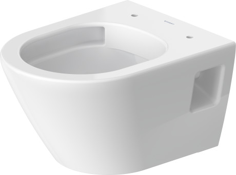 Унитаз подвесной + сиденье Duravit D-Neo Rimless 45870900A1 370 мм х 480 мм, с вертикальным смывом, без смывного края, с креплением Durafix, белый