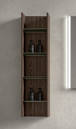 Полка для ванной комнаты BMT GALAXY 907 537 CLB 02 295    250х972х170 мм, цвет Chestnut/Metallic Titanium