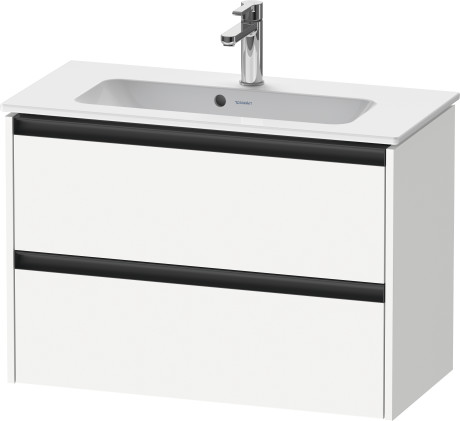 Тумба подвесная под раковину DURAVIT KETHO.2 K25256018180000 390 мм х 810 мм х 549 мм, 2 выдвижных ящика, белый матовый