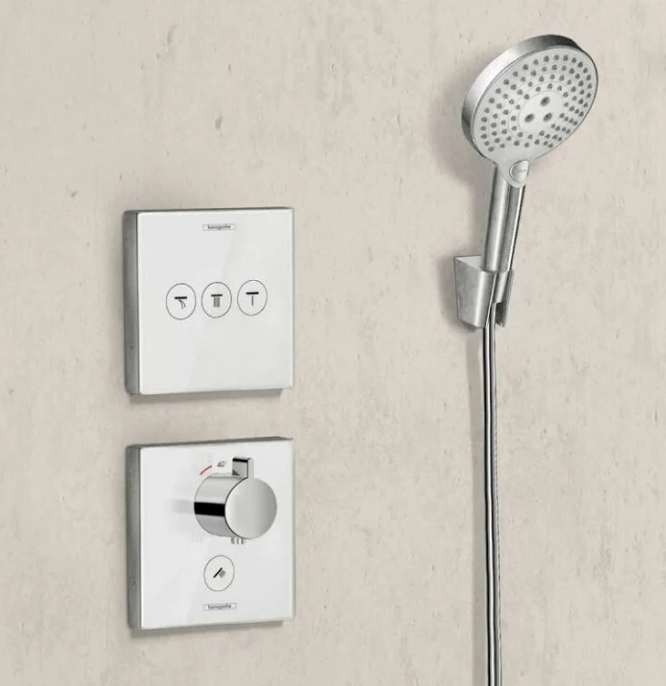 Смеситель для душа Hansgrohe Shower Select 15764670 для 3 потребителей, Цвет чёрный матовый