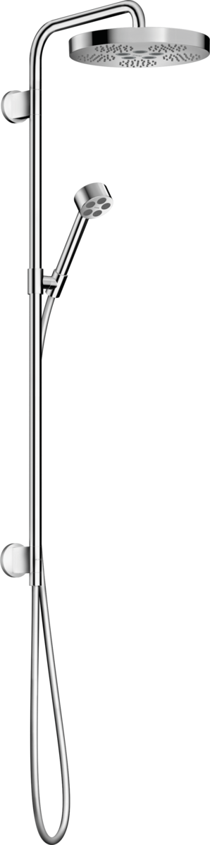 Душевая стойка AXOR One Showerpipe 280 1 jet 48790000 скрытого монтажа, с ручным и верхним душем, без смесителя, хром