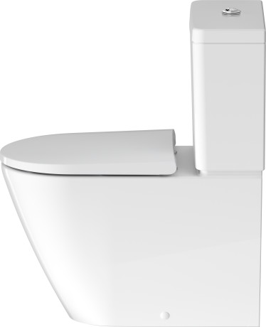 Унитаз напольный Duravit D-Neo Rimless 2002090000 370 мм х 650 мм, с вертикальным смывом, Vario, без смывного края, с креплением, белый