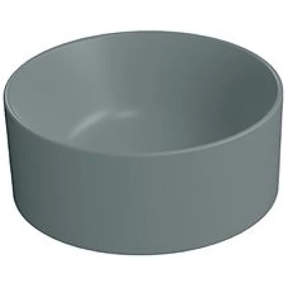 Раковина накладная круглая GSI KUBE X 943504 320 мм х 320 мм, без отверстия под смеситель, без перелива, цвет Agave Matte