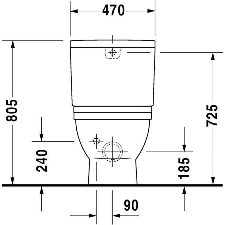 Напольный комбинированный унитаз Duravit Starck 3 Big Toilet 2104090000 белый