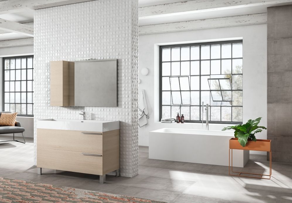 Раковина керамическая BMT MERCURY 834 741 OBE 010  1204х125х460 мм, с отверстием под смеситель, с переливом, белый глянцевый