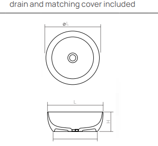 Раковина накладная DEA DESIGN  Countertop basin  DD9093 400 18    d400хh140 мм, из композита Solid surface, цвет белый матовый 18
