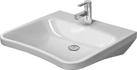 Раковина медицинская подвесная Duravit DuraStyle 2330650000 с одним отверстием под смеситель, без перелива, белая