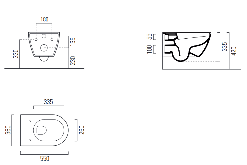 Унитаз подвесной безободковый GSI PURA 8816FR215 500 мм х 360 мм, с Swirlflush, с креплением, цвет Ghiaccio Matte