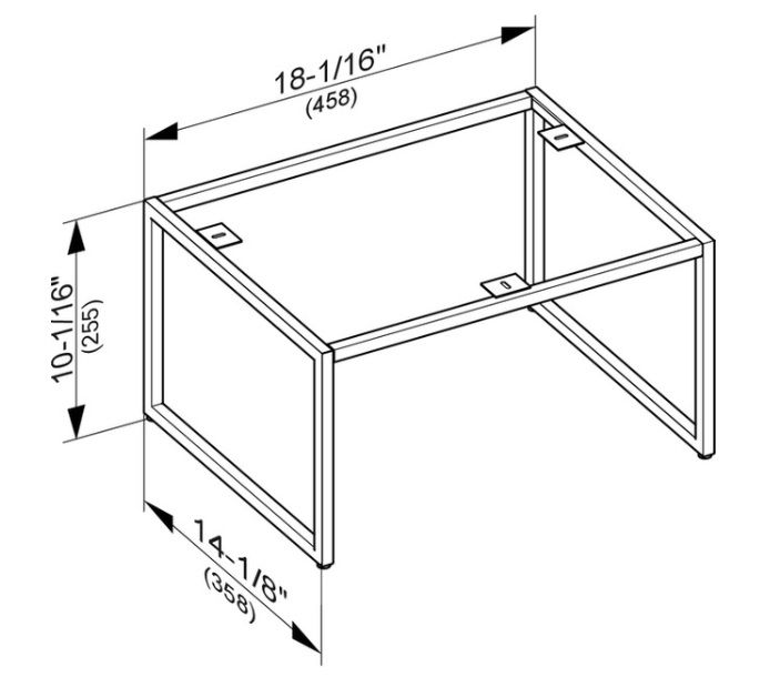 Напольные ножки Keuco Plan 32998 180007 лак кашемир матовый