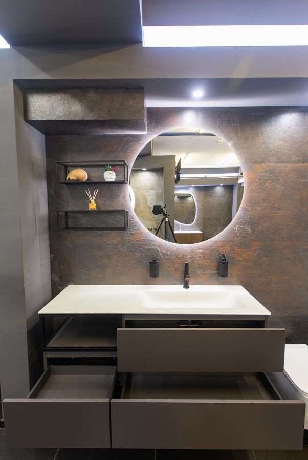 Тумба подвесная BMT BLEUS 4.0 971 106 LEF 01 440    900х486х500 мм, с 2 выдвижными ящиками, цвет Porfido Opaco