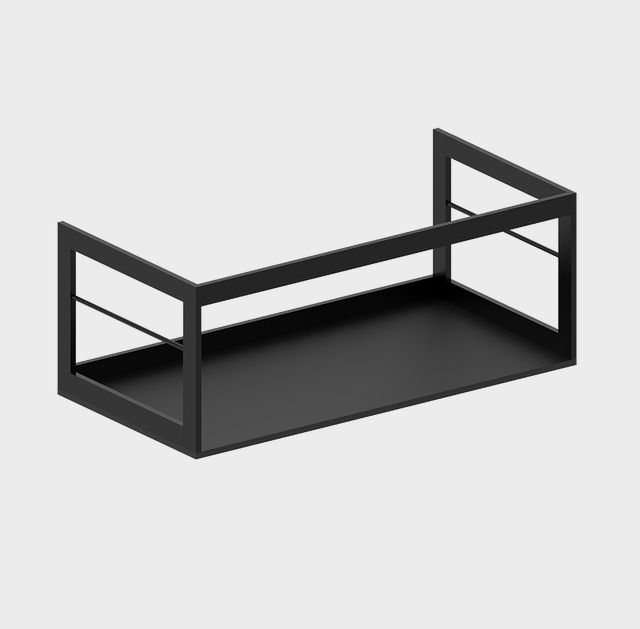 Подвесная металлическая консоль с полкой для раковины GSI STRUTTURA MSN10028 цвет Чёрный матовый