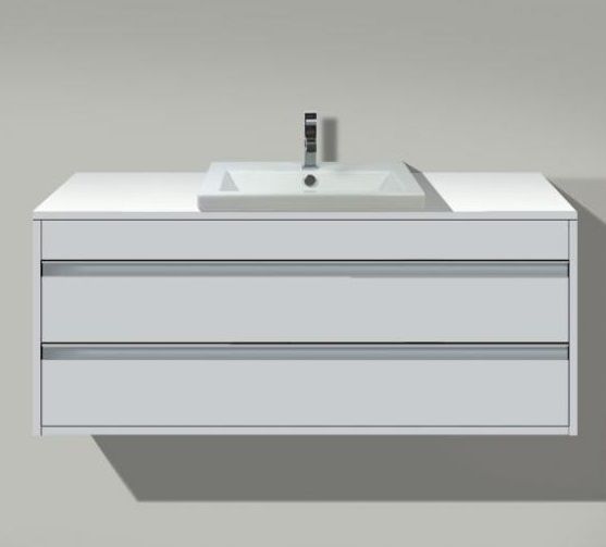 Тумба подвесная под раковину Duravit Ketho KT675601818 с двумя выдвижными ящиками, белый матовый
