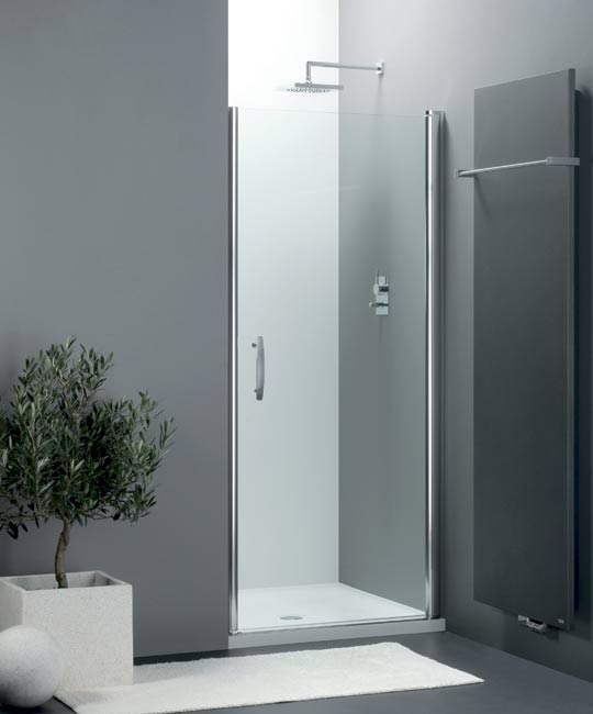 Дверь в нишу Provex Elegance/Vario 0005 NE 28 GL N 1000 мм х 1975 мм, матовый алюминий/стекло прозрачное