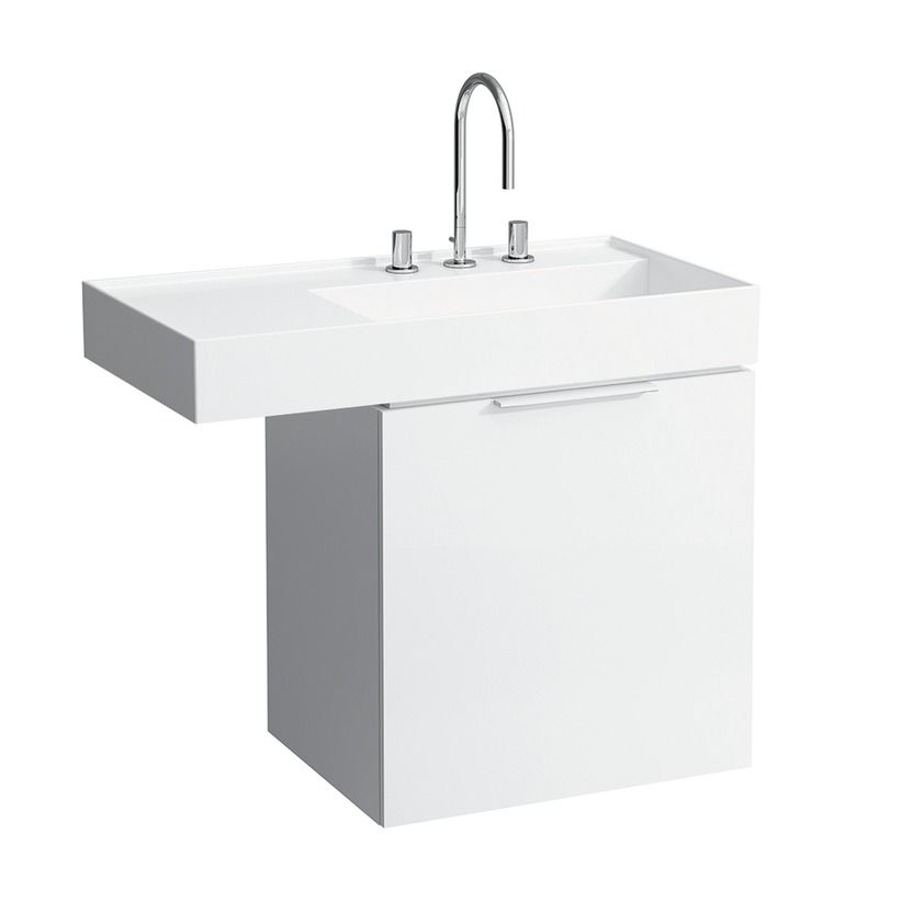Раковина столешница Laufen  Kartell by Laufen 810339  90 см, полочка слева, 3 отверстия под смеситель, без перелива