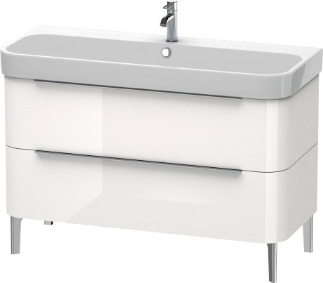 Тумба напольная под раковину Duravit Happy D.2 H2 6375 22 белый глянец