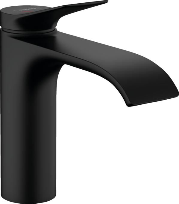 Смеситель для раковины HANSGROHE Vivenis 75023670 110 мм, с донным клапаном, чёрный матовый