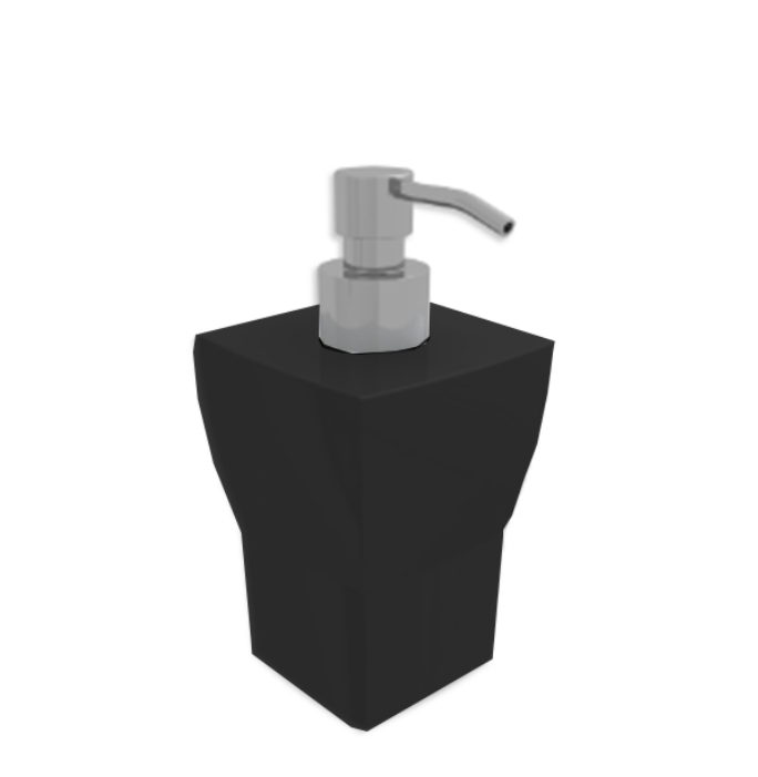 BERTOCCI (Grace) Дозатор для жидкого мыла керамический, цвет чёрный/хром