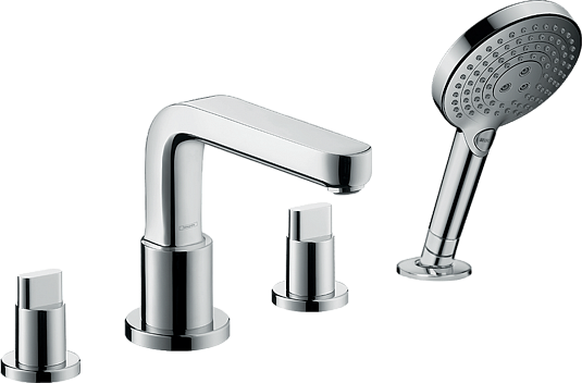 Смеситель на борт ванны на 4 отверстия Hansgrohe Metris S 31443000 Хром