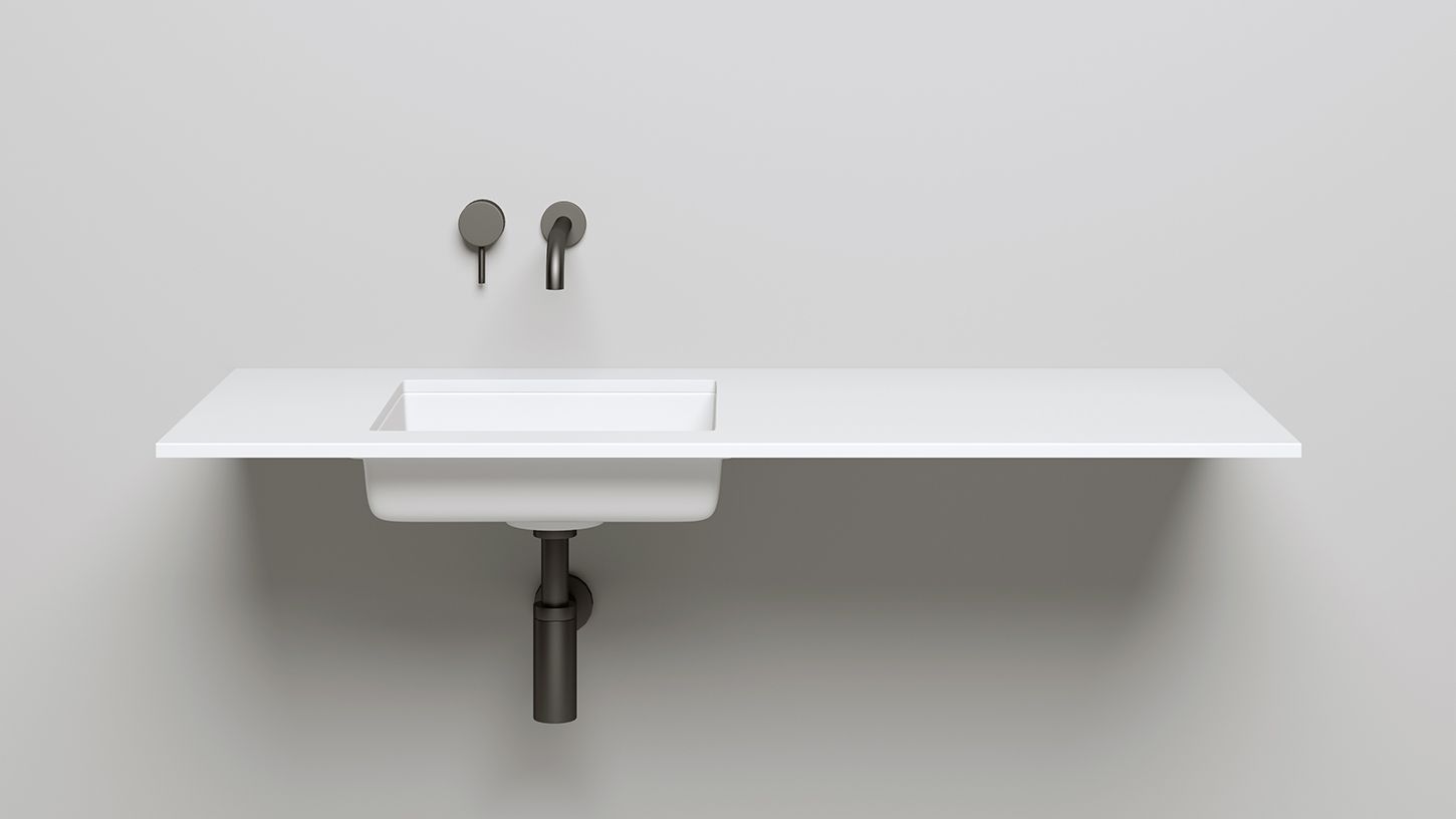 Раковина встраиваемая квадратная SALINI MAREA 07 1802207M 420х420х125мм, S-Stone, без донного клапана, цвет Белый матовый