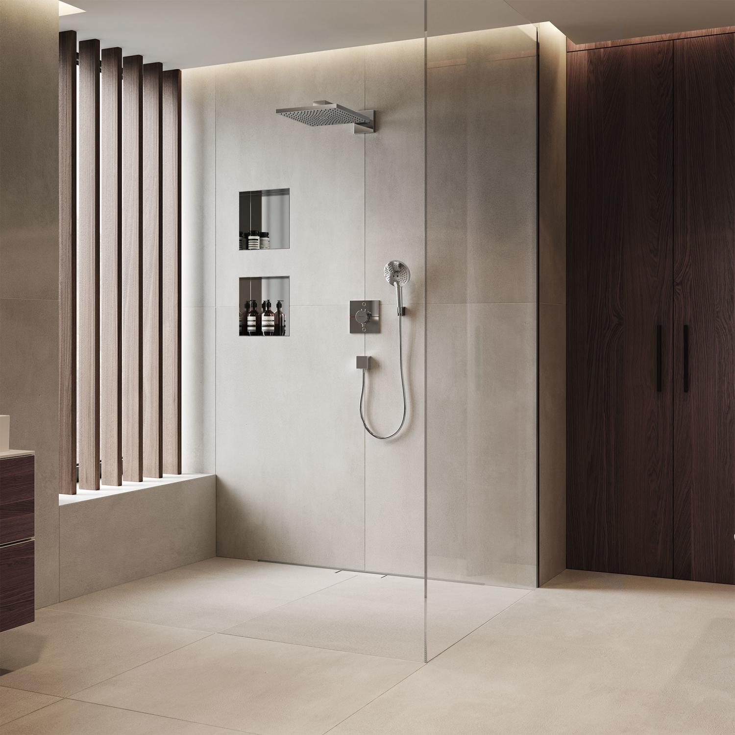Внешняя часть трапа для душа HANSGROHE RainDrain Minimalistic 56220000 800 мм, цвет Хром