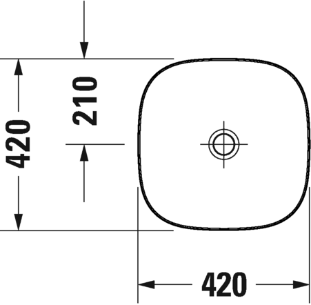 Раковина накладная DURAVIT ZENCHA 2373421379 420 мм х 420 мм, без перелива, без площадки и отверстия под смеситель, антрацит матовый