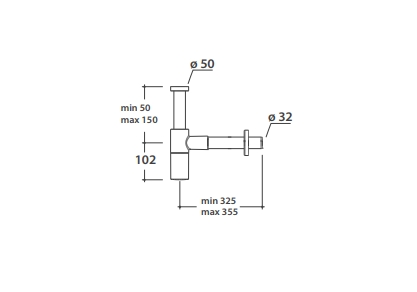 Круглый хромированный сифон 1" 1/4 GLOBO QUATRO RA051CR Хром