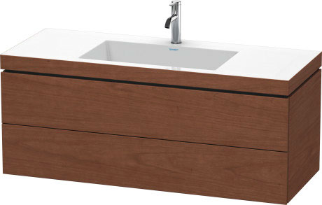 Тумба подвесная с раковиной Duravit L-Cube LC6929O1313 американский орех