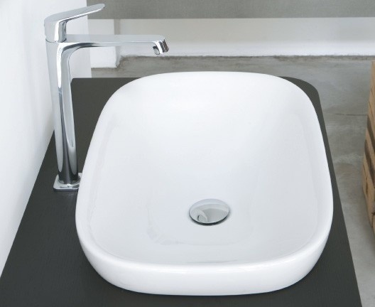 Раковина встраиваемая сверху GLOBO GENESIS GE042BI 600 мм х 400 мм х 150 мм, без отверстия под смеситель, белая глянцевая (Снимается с производства)