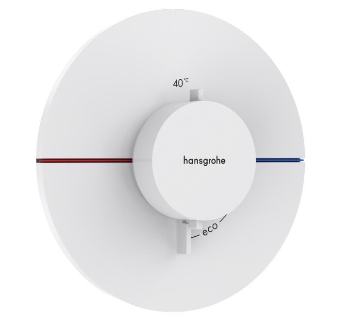 Термостат с регулировкой напора HANSGROHE ShowerSelect Comfort S 15559700 скрытый монтаж, цвет: Матовый белый