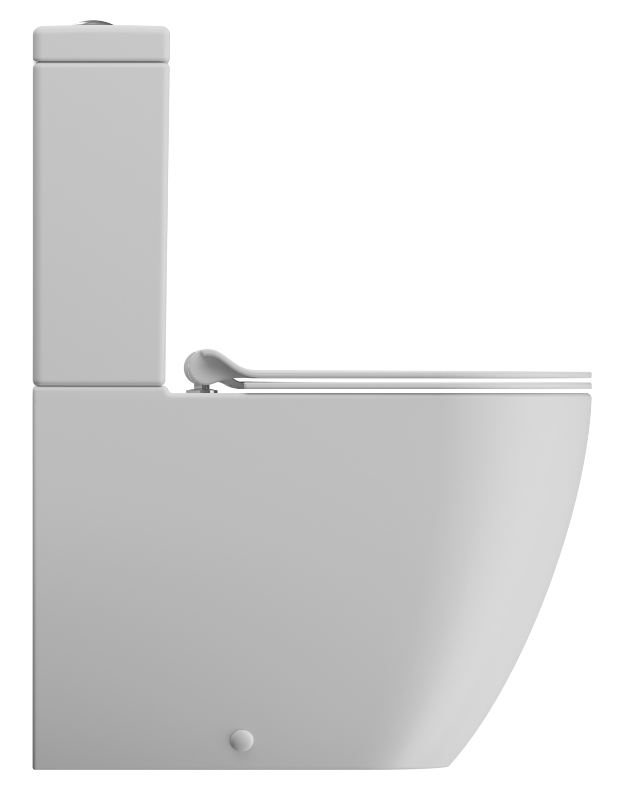 Унитаз напольный безободковый GSI PURA 8806F09 630 мм х 360 мм, Swirlflush, с креплением, цвет Белый матовый (старый артикул 880609)