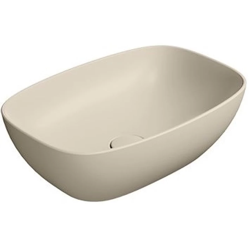 Раковина-чаша накладная овальная GSI NUBES 978408 500 мм х 350 мм, без отверстия под смеситель, без перелива, цвет Creta Matte