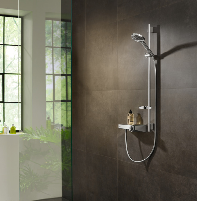 Смеситель для душа с термостатом Hansgrohe ShowerTablet Select 300 13171400 белый, хром