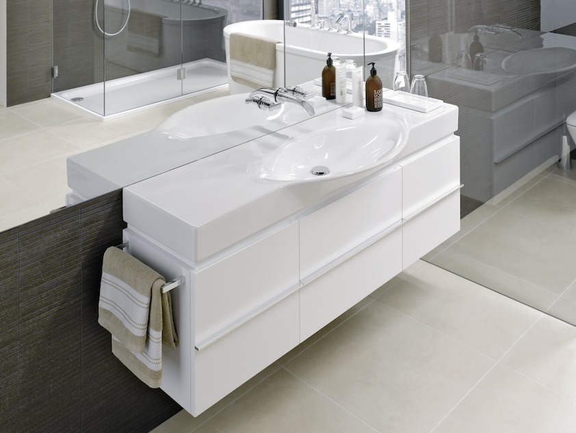 Тумба под раковину  Laufen  Case for Palace   4.0140.1.075.463.1    180 см, 1 ящик, 2 дверцы, белый матовый,  для 8.1170.8, 8.1270.8, 8.1370.8, 8.1470.8