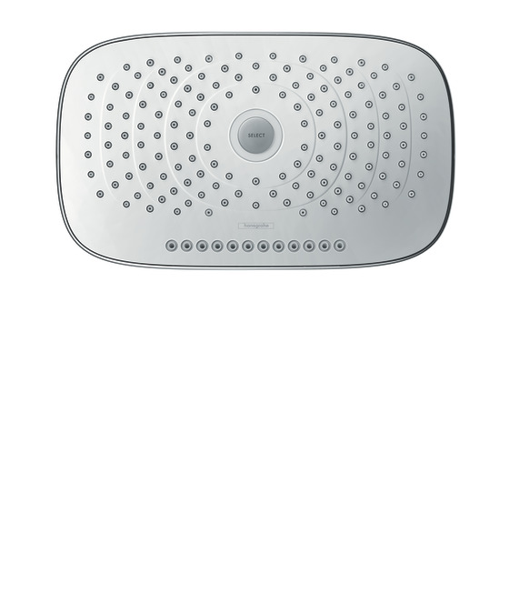Верхний душ с держателем Hansgrohe Raindance Select E 300 3 Jet 26468400 Белый/Хром