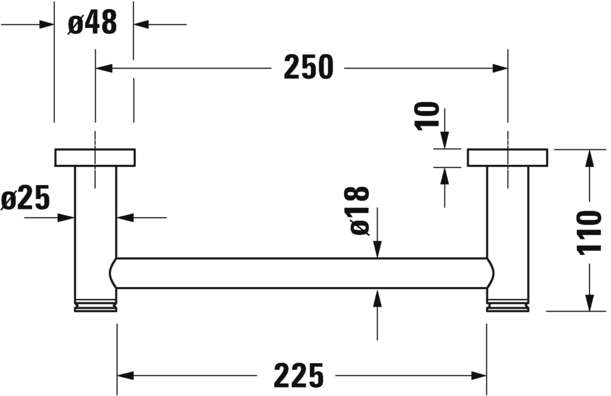 Поручень Duravit D-Code 0099141000 хром