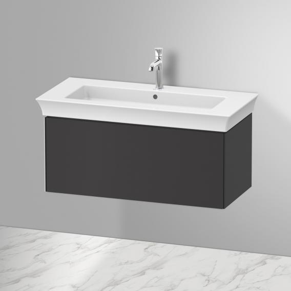 Тумба подвесная правая DURAVIT White Tulip WT424205858 458 мм х 984 мм, с одним выдвижным ящиком, графит шелковисто-матовый