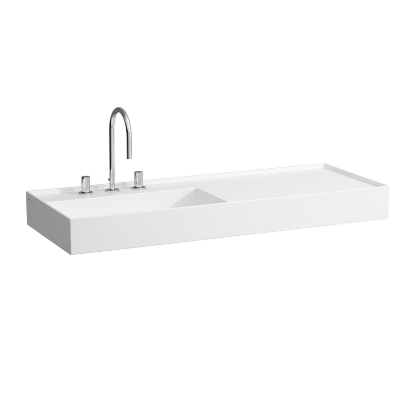Раковина столешница Laufen  Kartell by Laufen  813332  120 см полка справа, без отверстия под смеситель и перелива