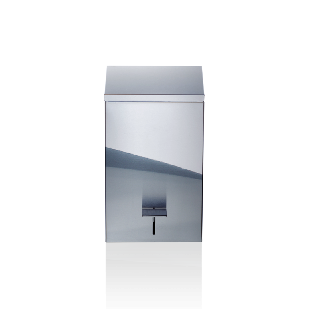 Ведро для мусора, с крышкой и педалью  DECORWALTHER Corner TE 70    0614570  32 X 20 X 20 см, 5 л, цвет сталь полированная