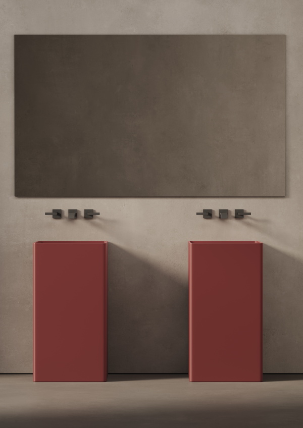 Раковина напольная из композита DEA DESIGN Pedestal Basin DD2017 450 6 450 мм х 450 мм х 900 мм, с донным клапаном, цвет Серо-коричневый