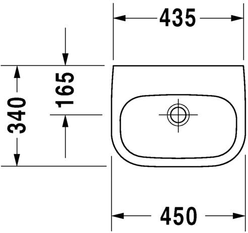 Раковина медицинская Duravit D-code 07074500002 45х34см