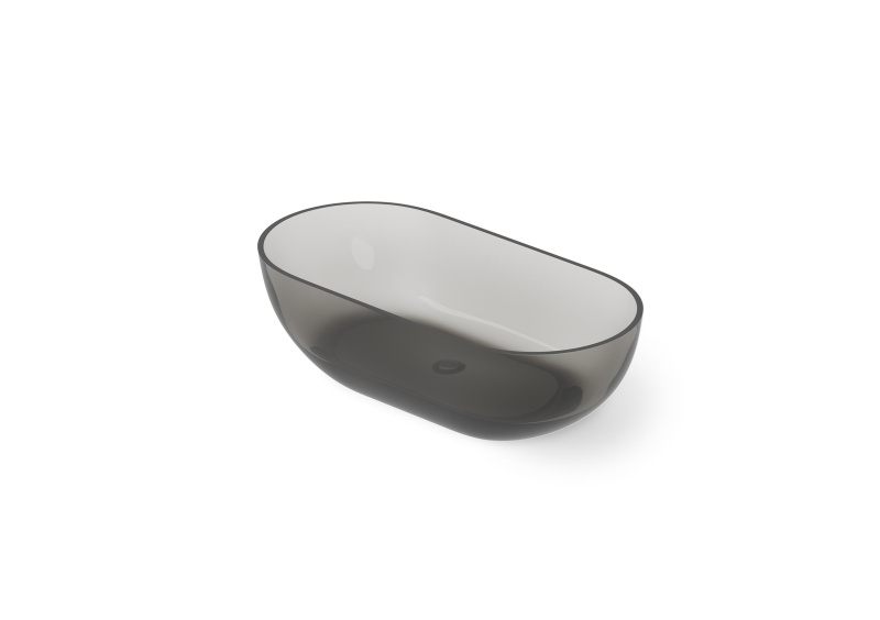 Ванна овальная отдельностоящая из полимера DEA DESIGN SHADOW DD8619 1650 R4 1650 мм х 820 мм х 520 мм, с сифоном и донным клапаном, цвет  Classic Green R6