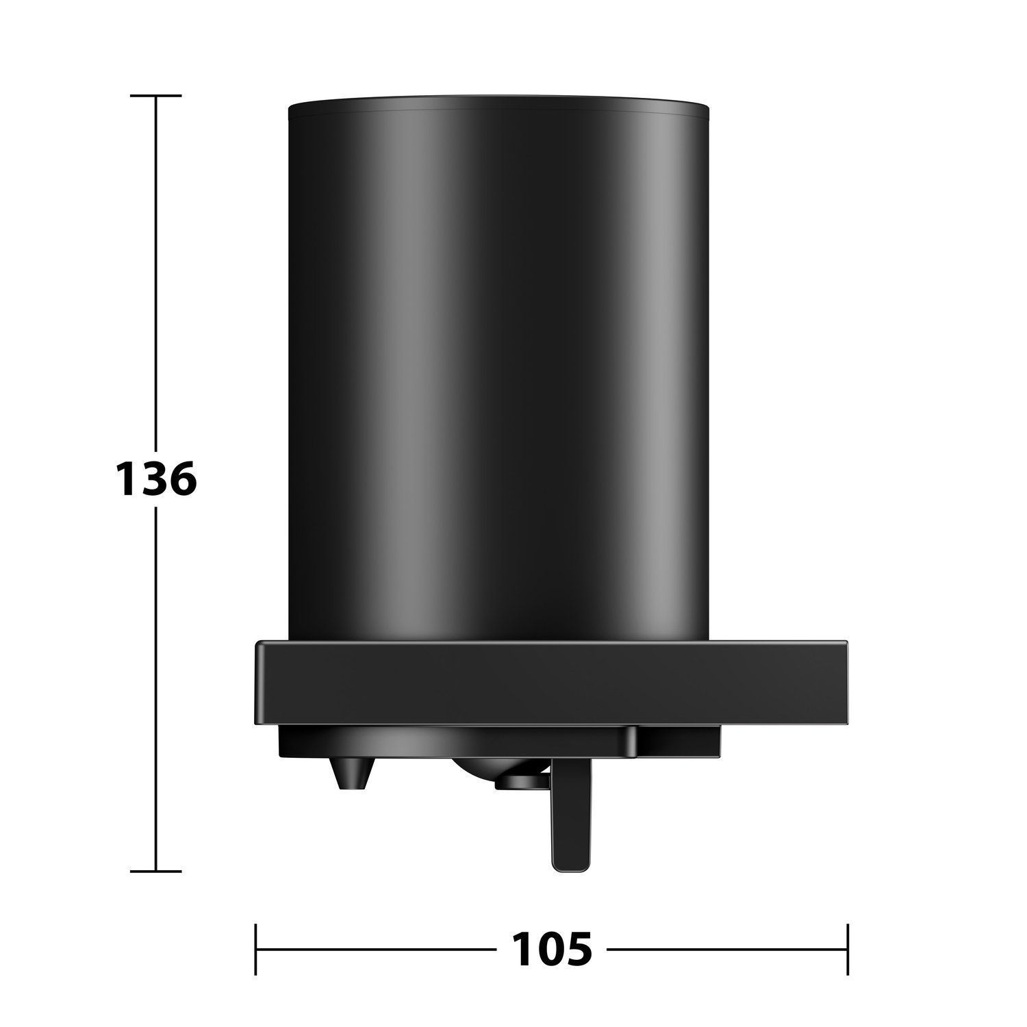 Дозатор жидкого мыла с колбой KEUCO Edition 11 арт. 11152 379000, цвет Черный матовый