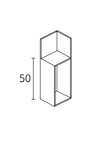 Комплект мебели 2 полки BMT IKON IK-06.1   440х729х150 мм, цвет Белый матовый/Mat London Grey