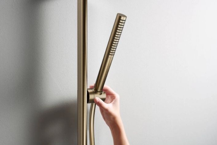 Ручной душ -"палочка" HANSGROHE Pulsify S 24126140 100 1jet, EcoSmart+, Шлифованная бронза