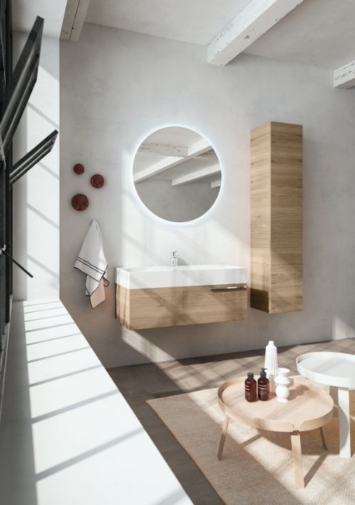 Тумба подвесная для раковины BMT MERCURY 934 109 MDE 01 050  1000х300х450 мм, с 1 выдвижными ящиками, белый гляцнвый