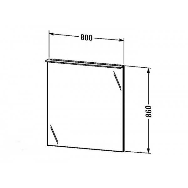 Зеркало с подсветкой Duravit Happy D.2 H2749407575 цвет лен