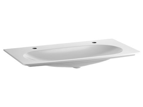 РАСПРОДАЖА Раковина встраиваемая KEUCO Elegance New 31671 310002 для двух смесителей на 1 отверстие, белая