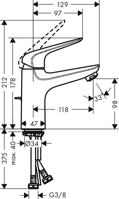 Смеситель для раковины Hansgrohe Novus 71030000 хром